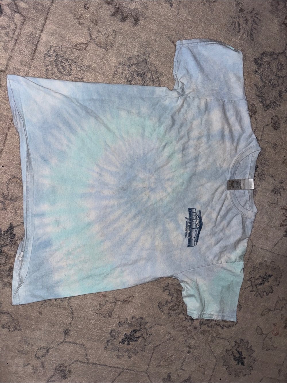 Kids Tie-Dye Short Sleeve Tee - Light Blue & Mint Green